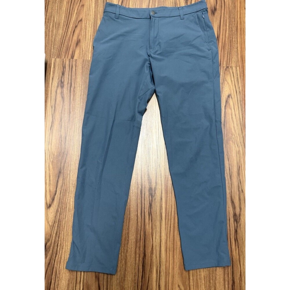Lululemon Commission Pant Classic Warpstreme Mens 33x31 Blue ABC Stretch